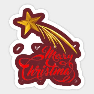 Merry cristmas art design. Sticker